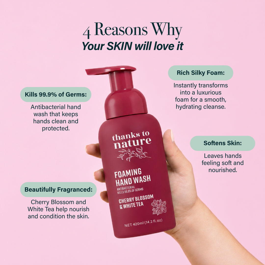 Foaming Antibacterial Hand Wash - Cherry Blossom and White Tea
