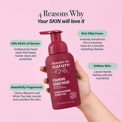 Foaming Antibacterial Hand Wash - Cherry Blossom and White Tea
