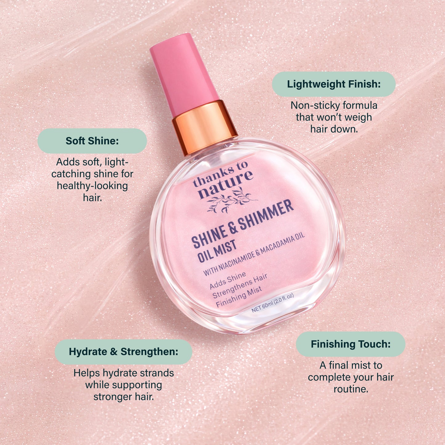 Shine and Shimmer Hair Oil Mist